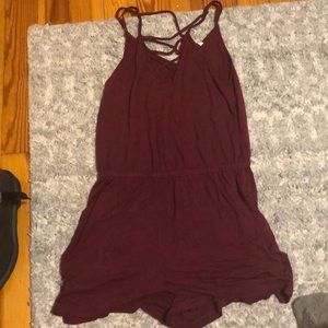 American Eagle maroon romper